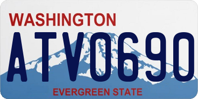 WA license plate ATV0690