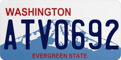 WA license plate ATV0692