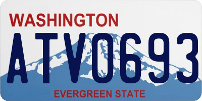 WA license plate ATV0693