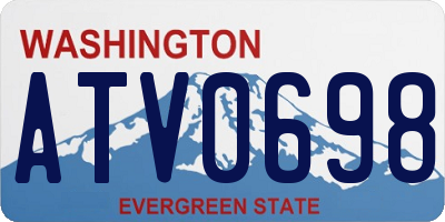 WA license plate ATV0698