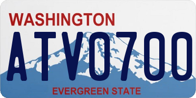 WA license plate ATV0700
