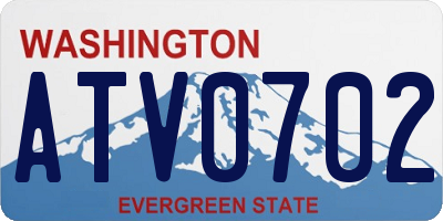 WA license plate ATV0702