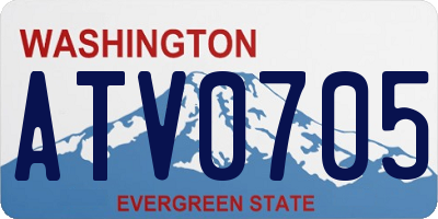 WA license plate ATV0705