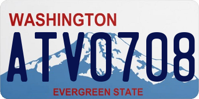 WA license plate ATV0708