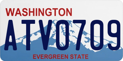 WA license plate ATV0709