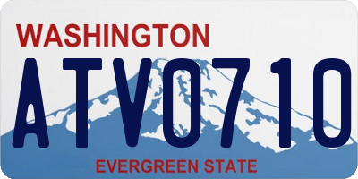 WA license plate ATV0710