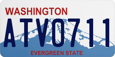 WA license plate ATV0711