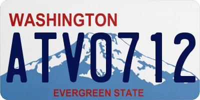 WA license plate ATV0712