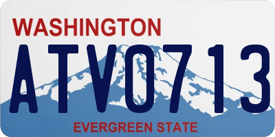 WA license plate ATV0713