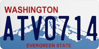 WA license plate ATV0714