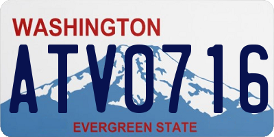 WA license plate ATV0716