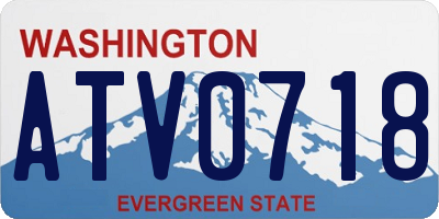 WA license plate ATV0718