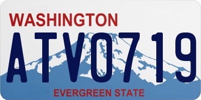 WA license plate ATV0719
