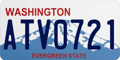 WA license plate ATV0721