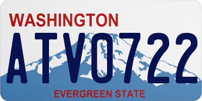 WA license plate ATV0722