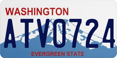 WA license plate ATV0724