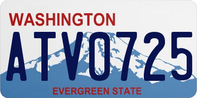 WA license plate ATV0725