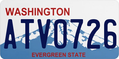 WA license plate ATV0726