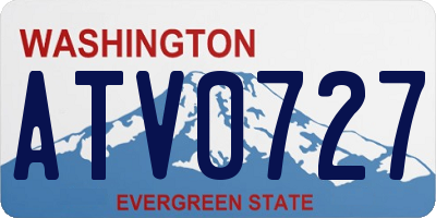 WA license plate ATV0727