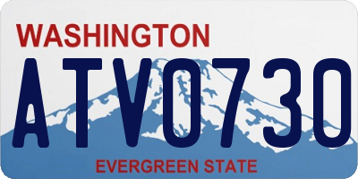 WA license plate ATV0730