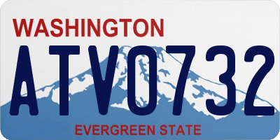 WA license plate ATV0732