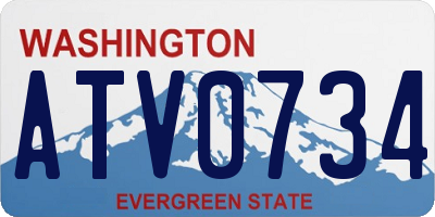 WA license plate ATV0734