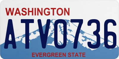 WA license plate ATV0736