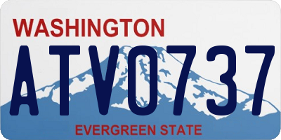 WA license plate ATV0737