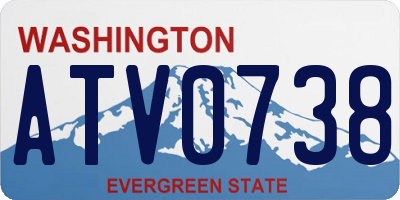 WA license plate ATV0738