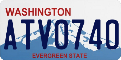 WA license plate ATV0740