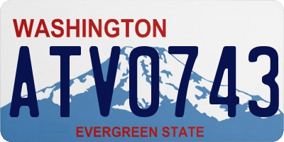 WA license plate ATV0743