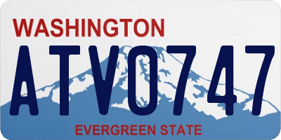 WA license plate ATV0747