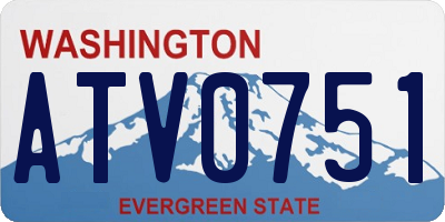 WA license plate ATV0751