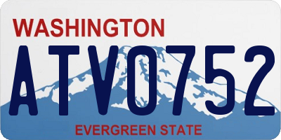 WA license plate ATV0752