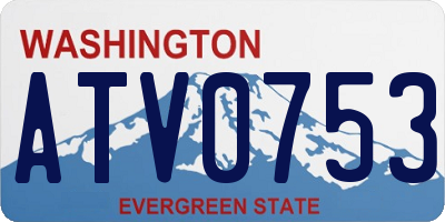 WA license plate ATV0753