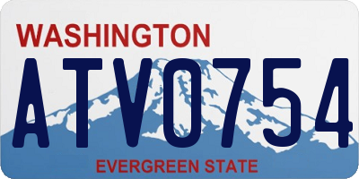 WA license plate ATV0754