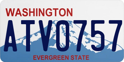 WA license plate ATV0757