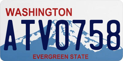 WA license plate ATV0758