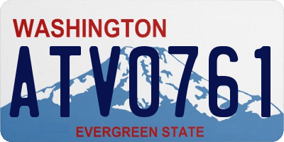 WA license plate ATV0761