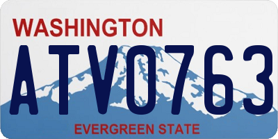 WA license plate ATV0763