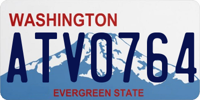 WA license plate ATV0764