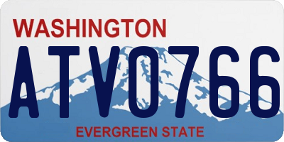 WA license plate ATV0766