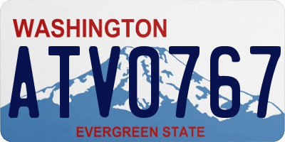 WA license plate ATV0767