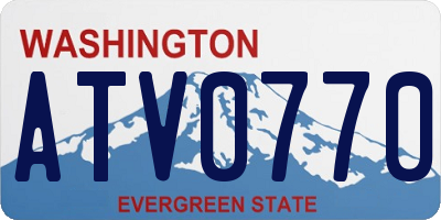 WA license plate ATV0770
