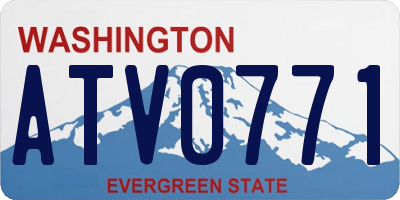 WA license plate ATV0771