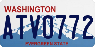 WA license plate ATV0772
