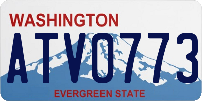 WA license plate ATV0773