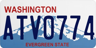 WA license plate ATV0774