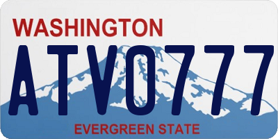 WA license plate ATV0777