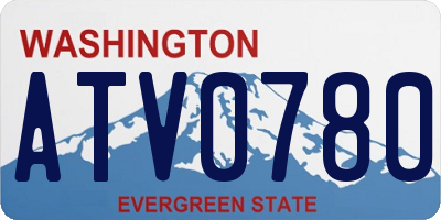 WA license plate ATV0780